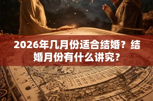 2026年几月份适合结婚？结婚月份有什么讲究？