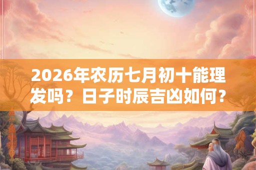 2026年农历七月初十能理发吗？日子时辰吉凶如何？