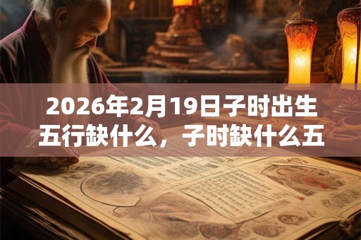 2026年2月19日子时出生五行缺什么，子时缺什么五行