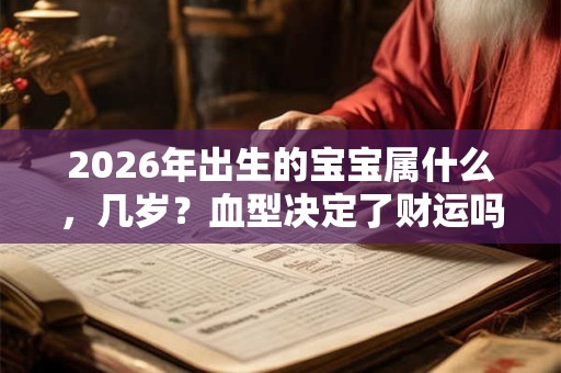 2026年出生的宝宝属什么，几岁？血型决定了财运吗？