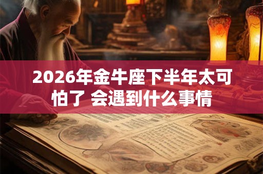 2026年金牛座下半年太可怕了 会遇到什么事情
