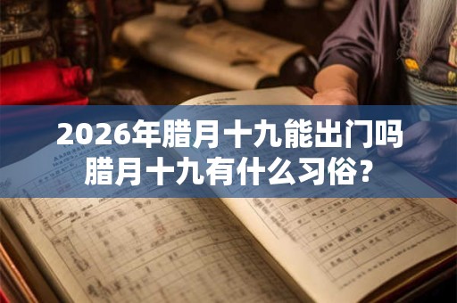 2026年腊月十九能出门吗腊月十九有什么习俗？