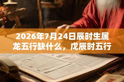 2026年7月24日辰时生属龙五行缺什么，戊辰时五行缺什么