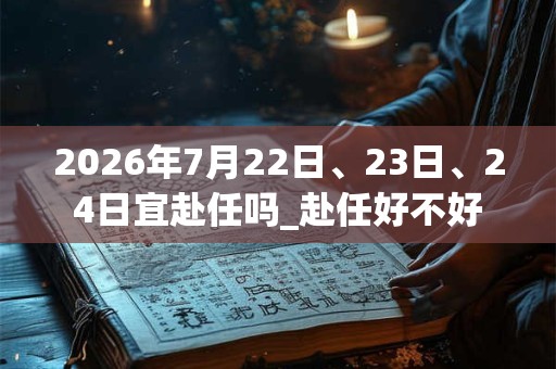 2026年7月22日、23日、24日宜赴任吗_赴任好不好