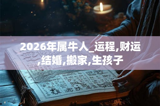 2026年属牛人_运程,财运,结婚,搬家,生孩子
