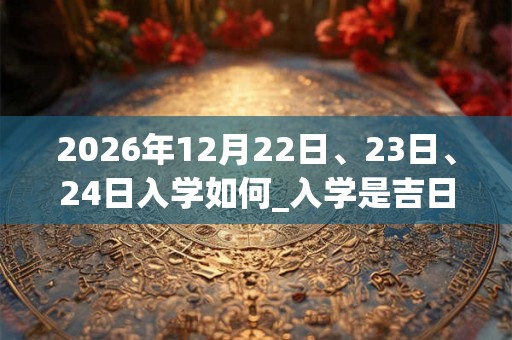 2026年12月22日、23日、24日入学如何_入学是吉日吗