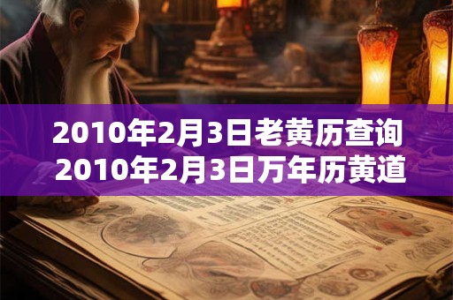 2010年2月3日老黄历查询 2010年2月3日万年历黄道吉日