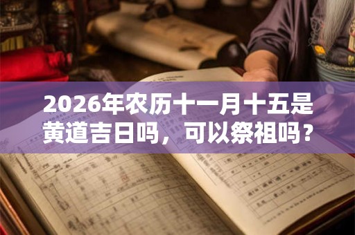 2026年农历十一月十五是黄道吉日吗，可以祭祖吗？