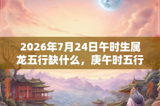 2026年7月24日午时生属龙五行缺什么，庚午时五行缺什么