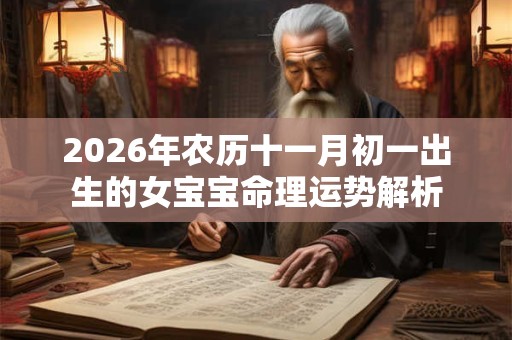 2026年农历十一月初一出生的女宝宝命理运势解析