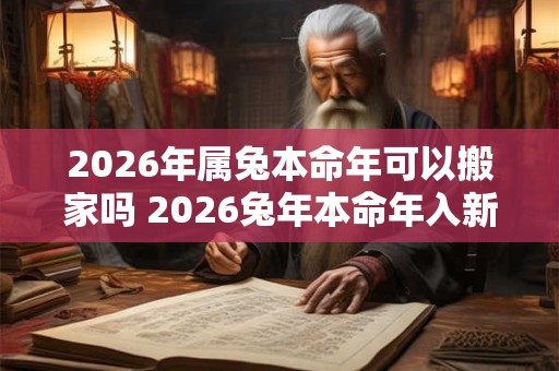 2026年属兔本命年可以搬家吗 2026兔年本命年入新居要注意什么