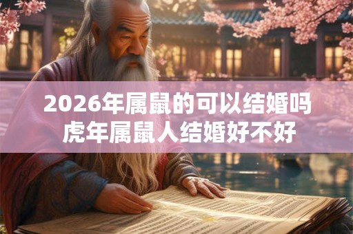 2026年属鼠的可以结婚吗 虎年属鼠人结婚好不好