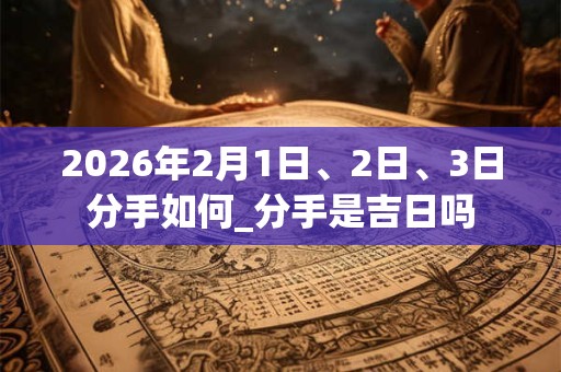2026年2月1日、2日、3日分手如何_分手是吉日吗