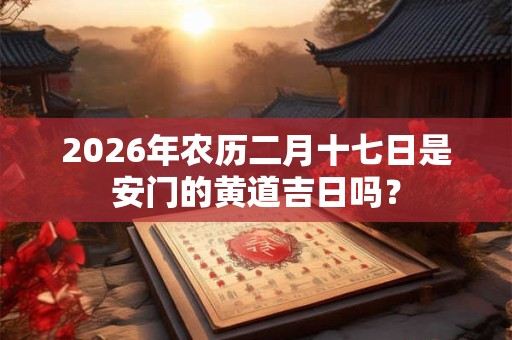 2026年农历二月十七日是安门的黄道吉日吗？