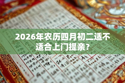 2026年农历四月初二适不适合上门提亲？