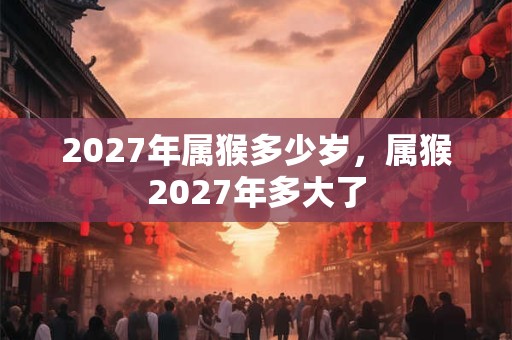 2027年属猴多少岁，属猴2027年多大了