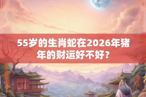 55岁的生肖蛇在2026年猪年的财运好不好？