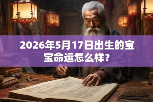 2026年5月17日出生的宝宝命运怎么样？