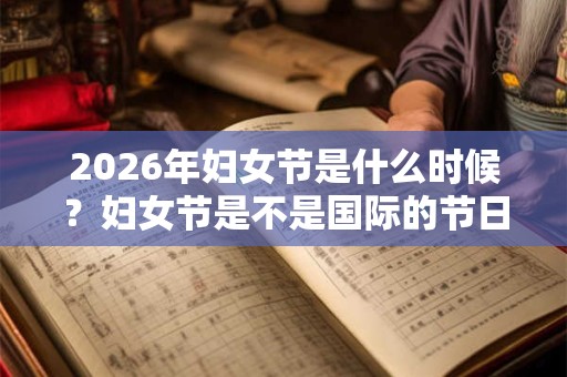 2026年妇女节是什么时候？妇女节是不是国际的节日？