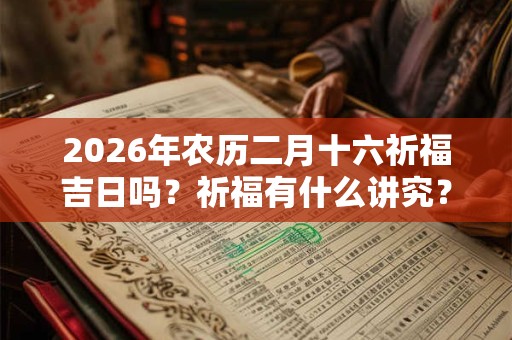 2026年农历二月十六祈福吉日吗？祈福有什么讲究？