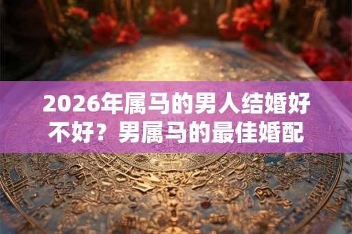 2026年属马的男人结婚好不好？男属马的最佳婚配