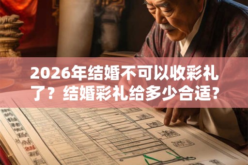 2026年结婚不可以收彩礼了？结婚彩礼给多少合适？