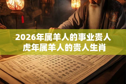2026年属羊人的事业贵人 虎年属羊人的贵人生肖