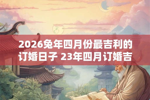 2026兔年四月份最吉利的订婚日子 23年四月订婚吉日查询