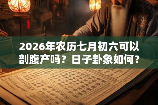 2026年农历七月初六可以剖腹产吗？日子卦象如何？
