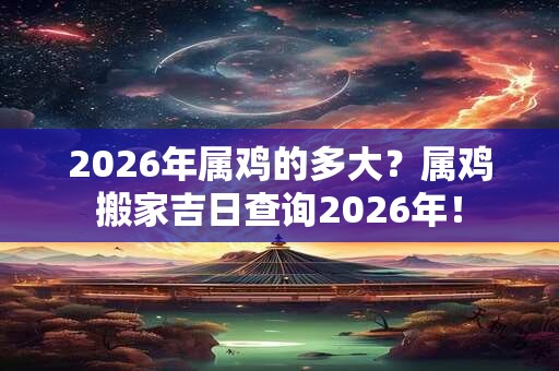 2026年属鸡的多大?属鸡搬家吉日查询2026年! 2026年属鸡的多大?属鸡搬家吉日查询2026年!