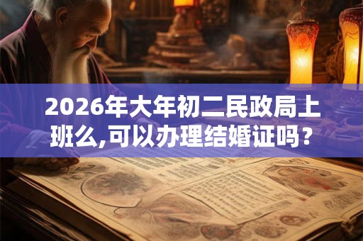 2026年大年初二民政局上班么,可以办理结婚证吗？