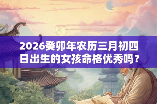 2026癸卯年农历三月初四日出生的女孩命格优秀吗？