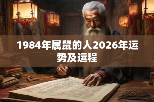 1984年属鼠的人2026年运势及运程