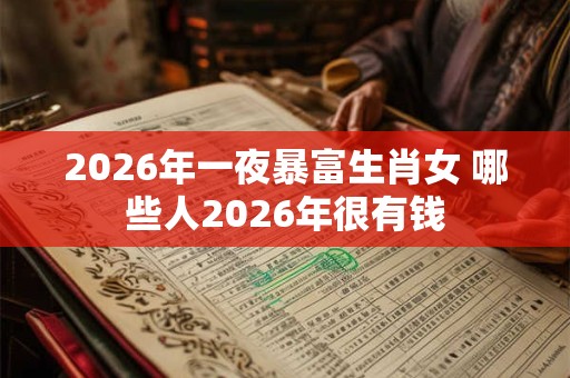 2026年一夜暴富生肖女 哪些人2026年很有钱