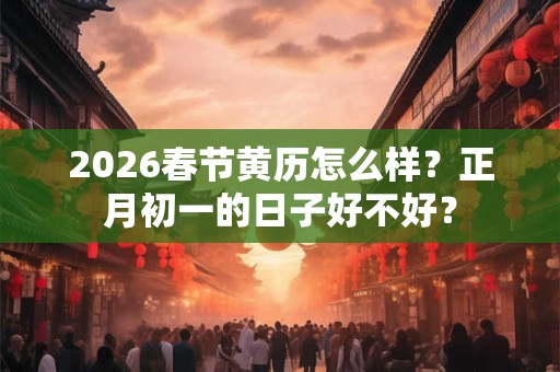 2026春节黄历怎么样？正月初一的日子好不好？