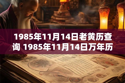 1985年11月14日老黄历查询 1985年11月14日万年历黄道吉日