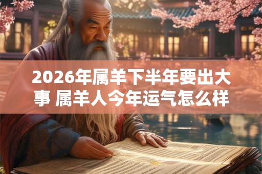 2026年属羊下半年要出大事 属羊人今年运气怎么样