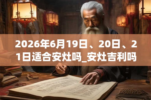 2026年6月19日、20日、21日适合安灶吗_安灶吉利吗