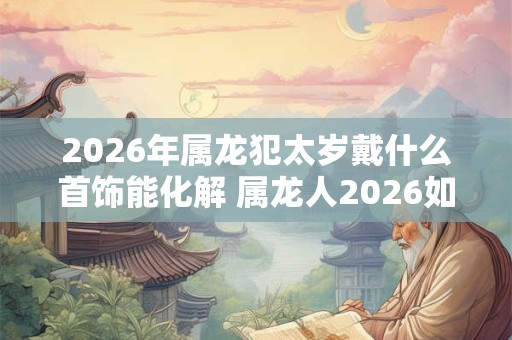 2026年属龙犯太岁戴什么首饰能化解 属龙人2026如何化解太岁