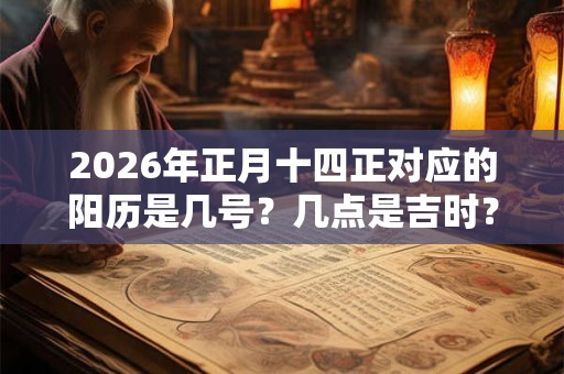 2026年正月十四正对应的阳历是几号？几点是吉时？
