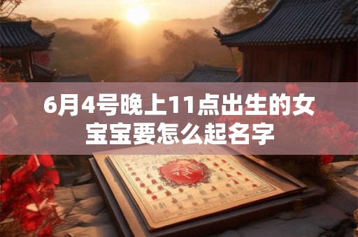 6月4号晚上11点出生的女宝宝要怎么起名字