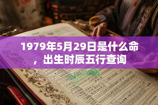 1979年5月29日是什么命，出生时辰五行查询
