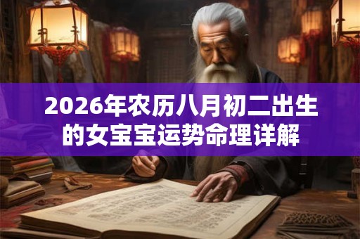 2026年农历八月初二出生的女宝宝运势命理详解 2026年农历八月初二出生的女宝宝运势命理详解