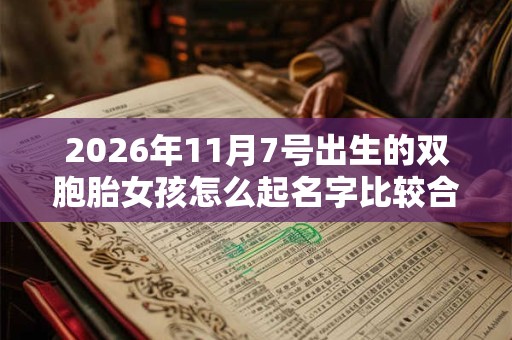 2026年11月7号出生的双胞胎女孩怎么起名字比较合适，五行属什么？