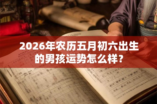 2026年农历五月初六出生的男孩运势怎么样？