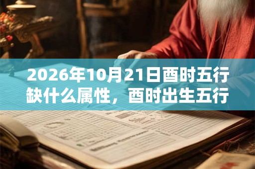 2026年10月21日酉时五行缺什么属性，酉时出生五行缺什么