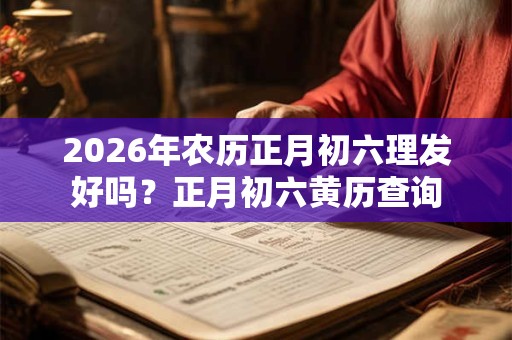2026年农历正月初六理发好吗？正月初六黄历查询