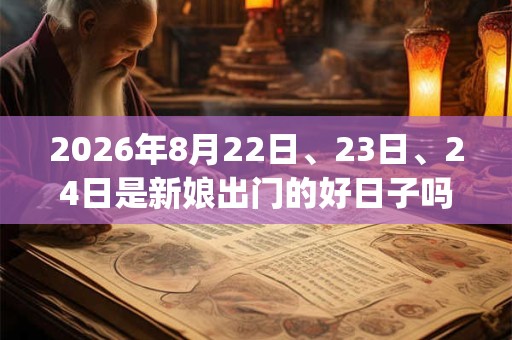 2026年8月22日、23日、24日是新娘出门的好日子吗_新娘出门可以吗 2026年8月22日、23日、24日是新娘出门的好日子吗_新娘出门可以吗