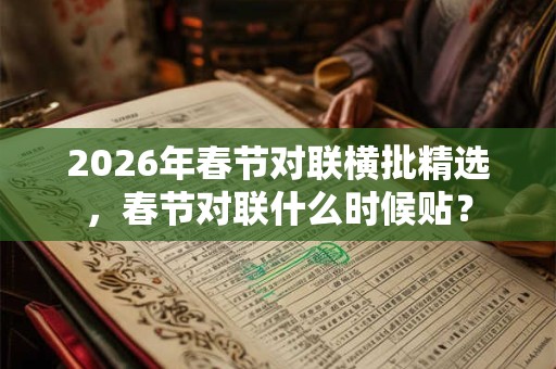 2026年春节对联横批精选，春节对联什么时候贴？