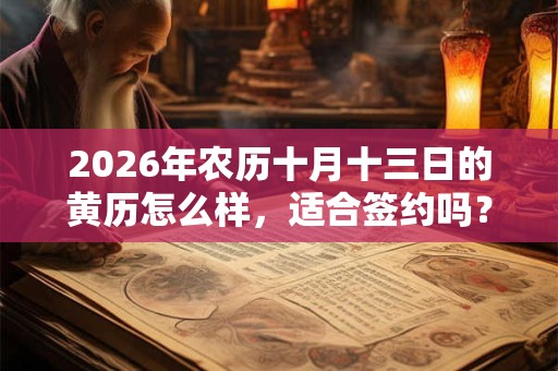 2026年农历十月十三日的黄历怎么样,适合签约吗? 2026年农历十月十三日的黄历怎么样,适合签约吗?